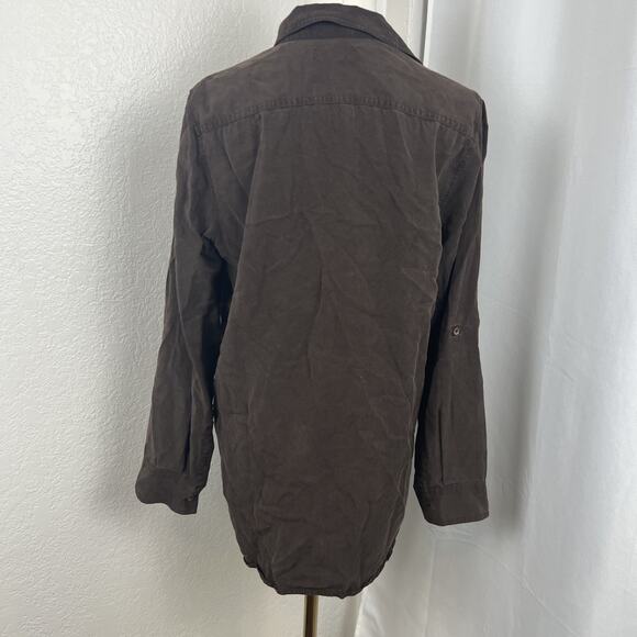 Aritzia Babaton Utility Top Womens Small Brown Button Up Minimalist Old Money - Picture 5 of 11
